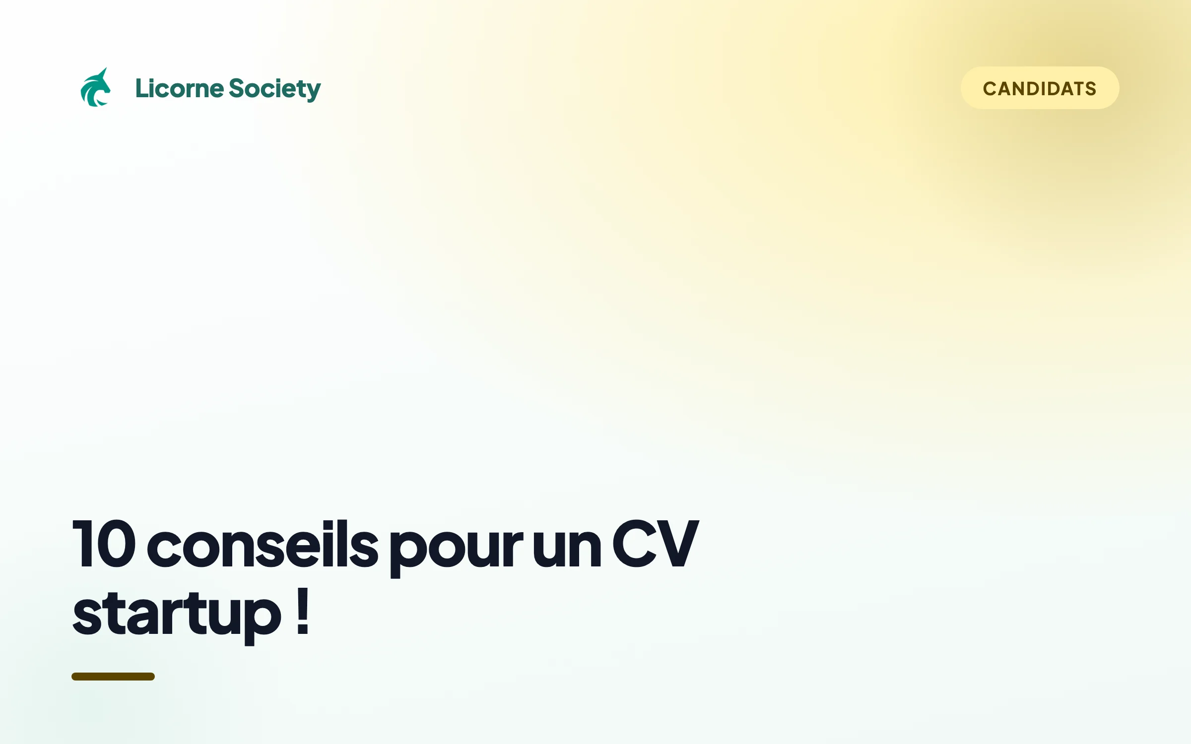 10 conseils pour faire un CV en startup
