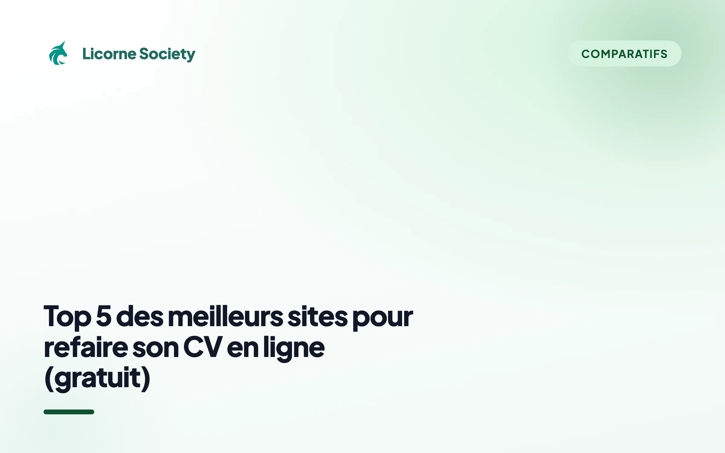 Top 5 des meilleurs sites pour faire son CV en 2026 (gratuit)