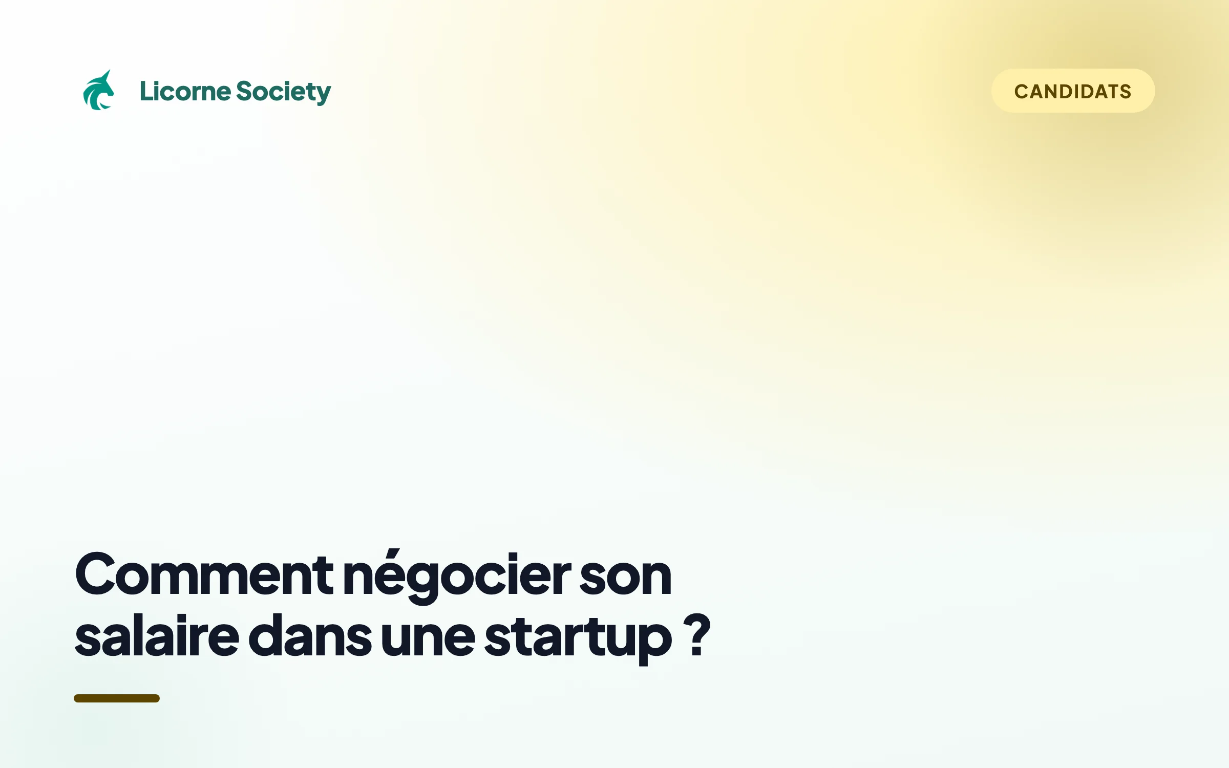 Négocier son salaire en startup
