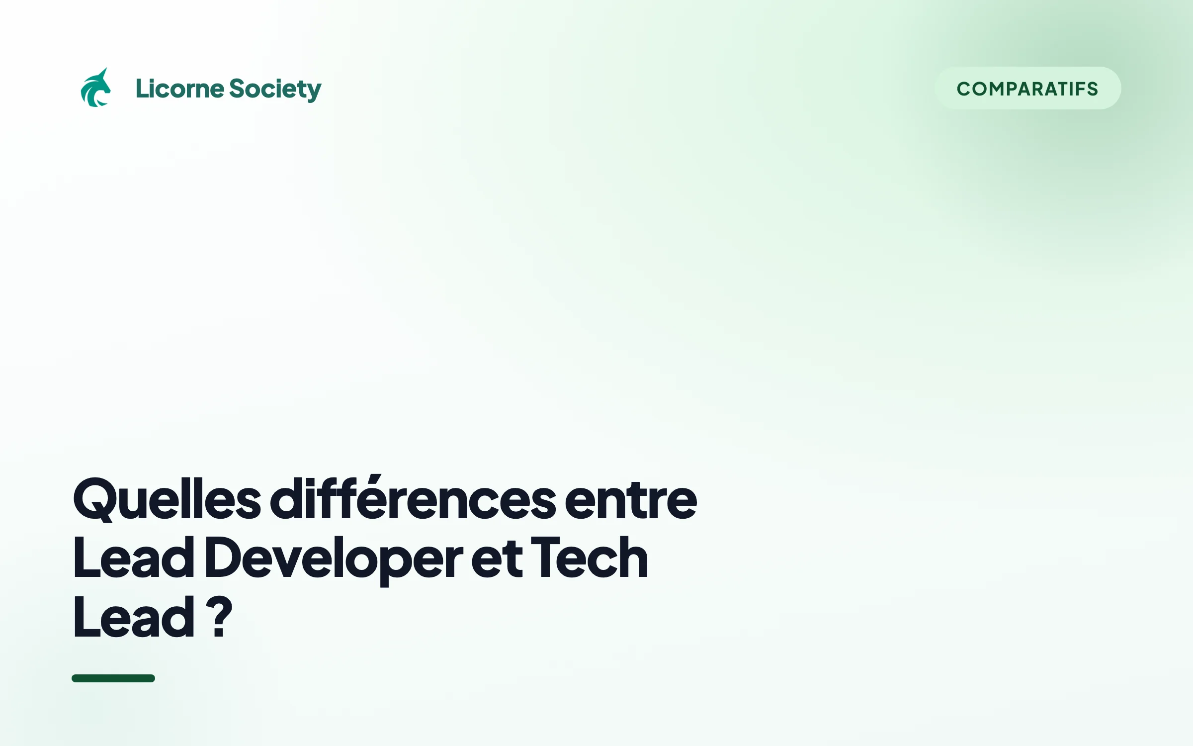 Lead Developer vs Tech Lead : Quelles différences ?
