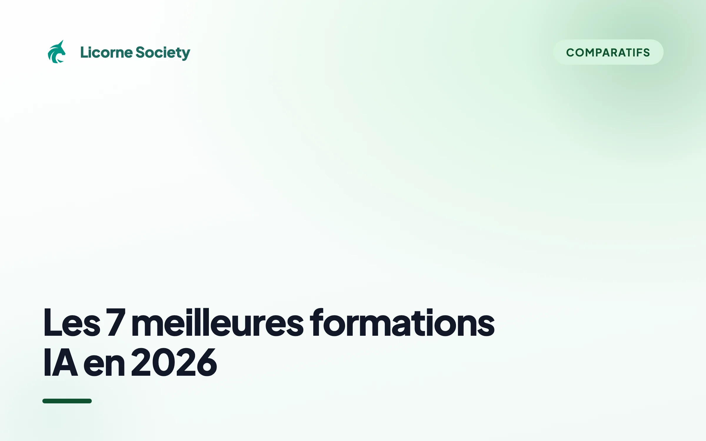 Les 7 meilleures formations IA en 2026