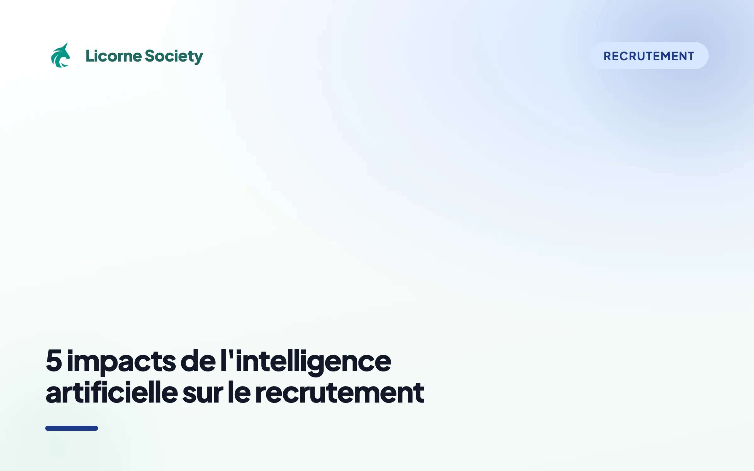 TOP 5 des impact de l'IA sur le recrutement et les RH