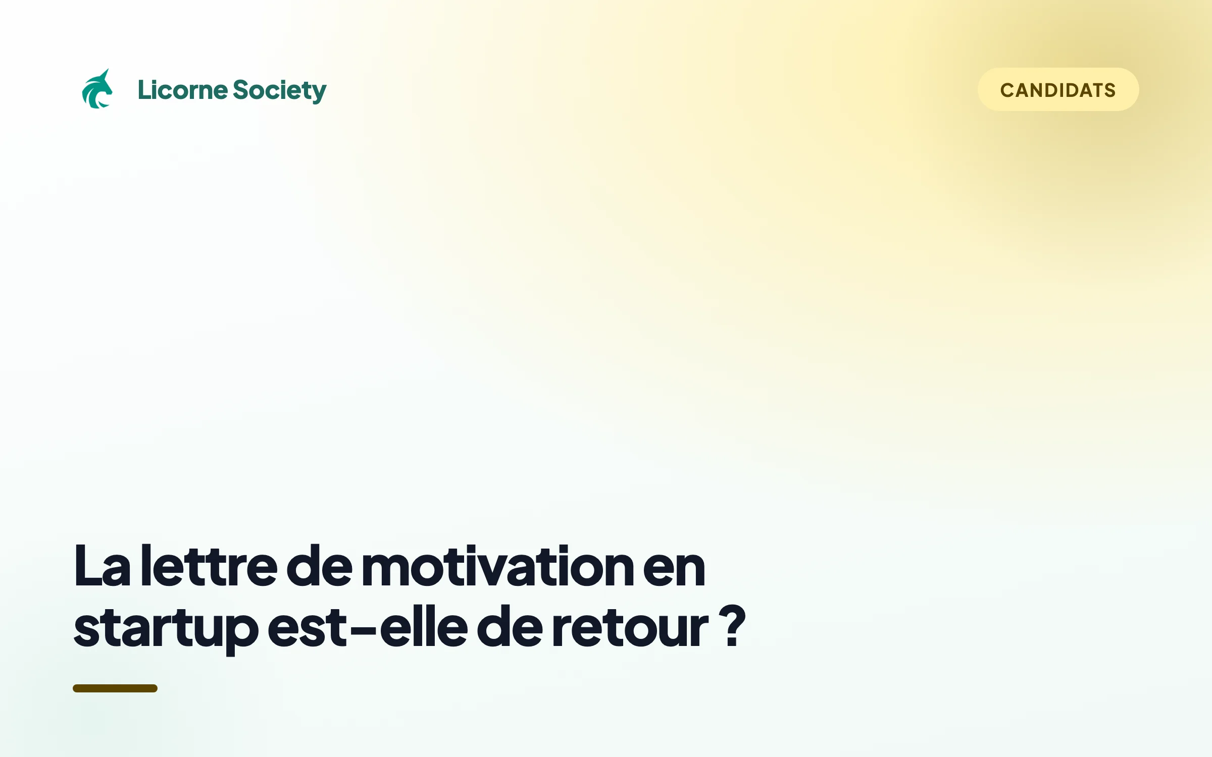 Lettre de motivation en start-up est-elle de retour ?