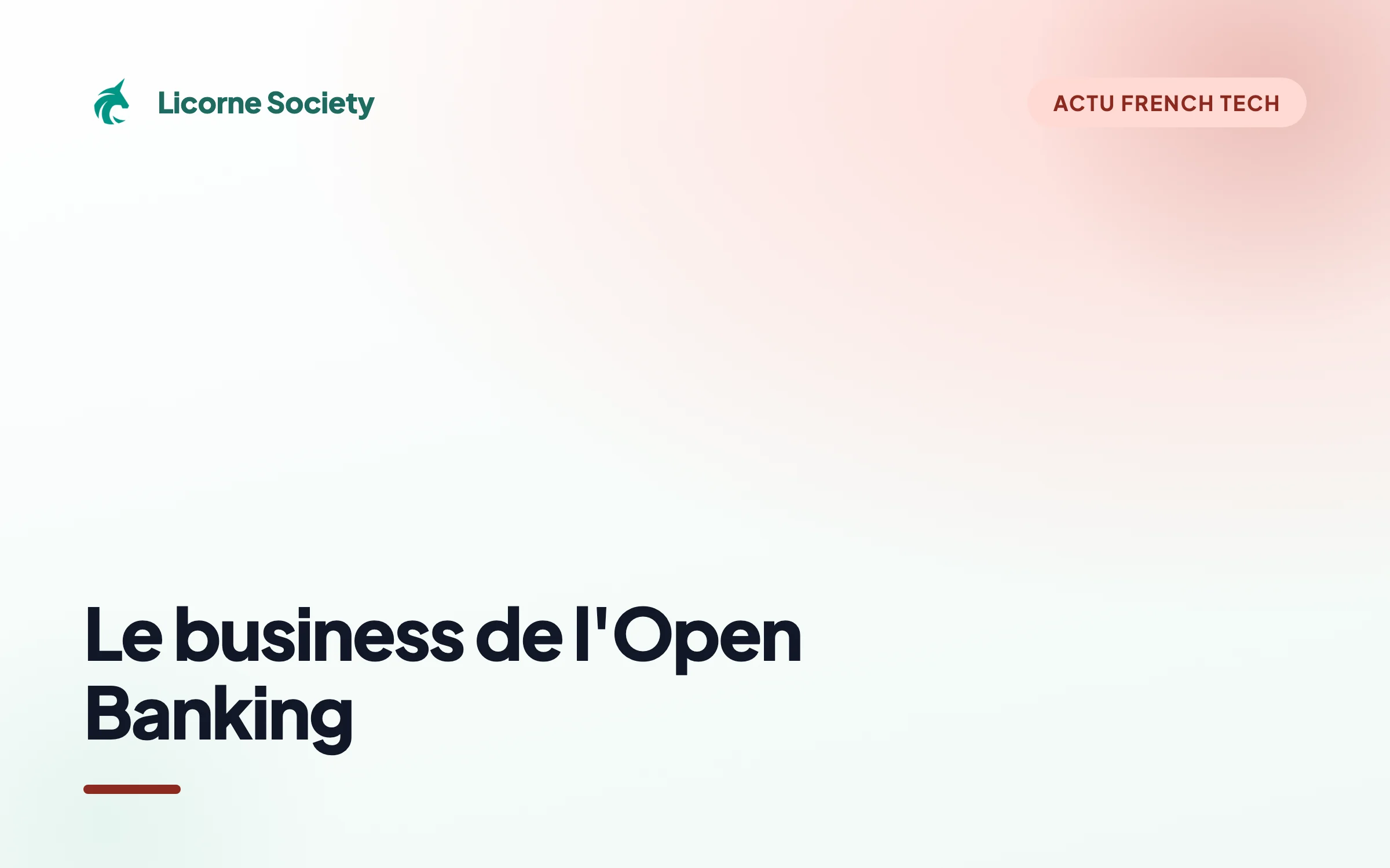 Le business de l'Open Banking en France