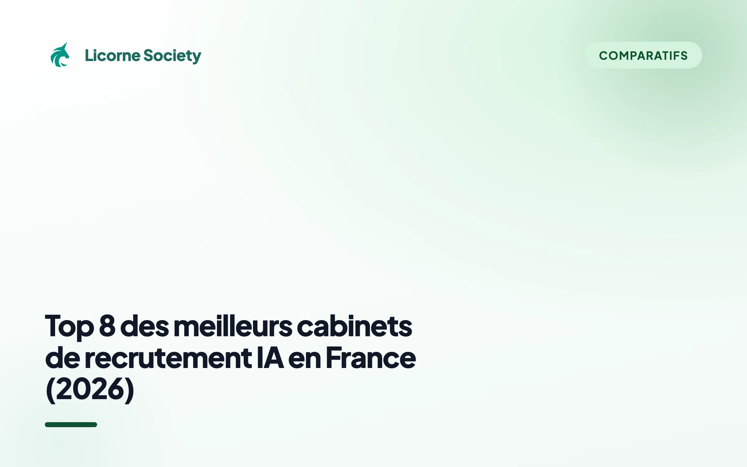 Top 8 des cabinets de recrutement dans l'IA en France