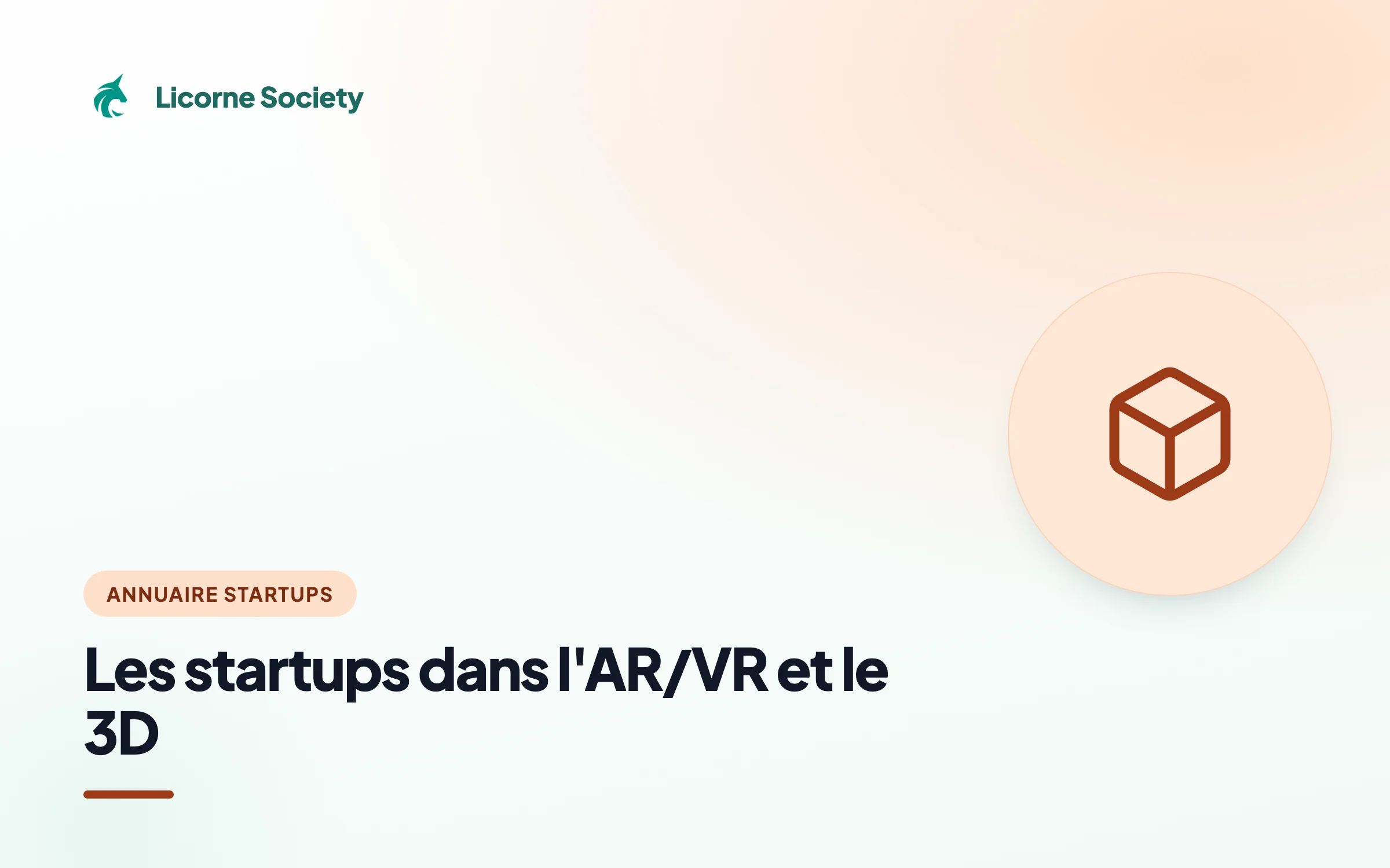 Les startups dans l'AR/VR et le 3D