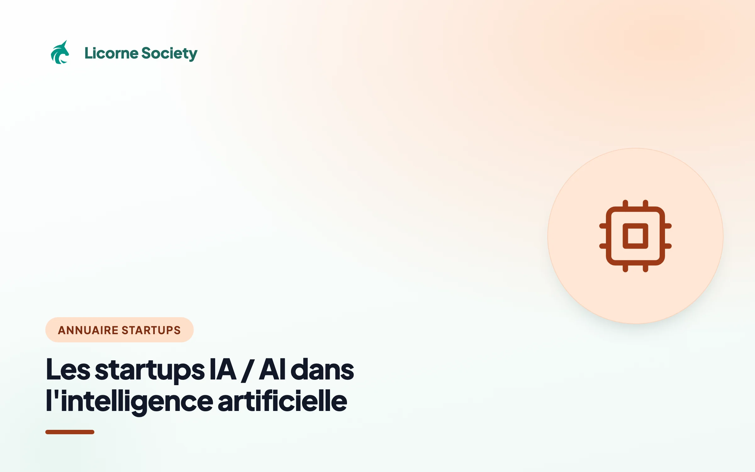 Les startups IA / AI dans l'intelligence artificielle